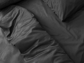 Ecotton Polysatin Double Bedding Set Black