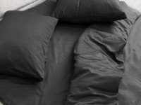 Постельное белье Ecotton Полисатин Евро комплект Черный