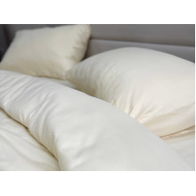 Ecotton Polysatin Double Bedding Set Cream Yellow