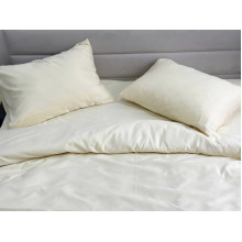 Ecotton Polysatin Double Bedding Set Cream Yellow