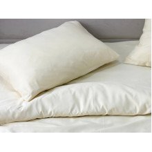 Ecotton Polysatin Double Bedding Set Cream Yellow
