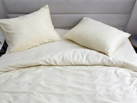 Постільна білизна Ecotton Полісатин Євро комплект Cream Yellow