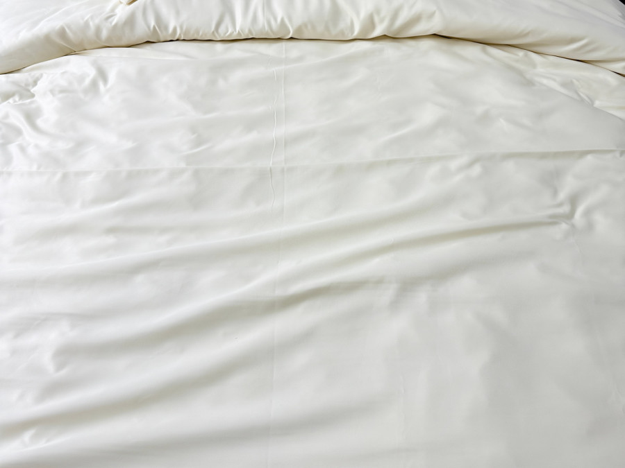Ecotton Polysatin Double Bedding Set Cream Yellow