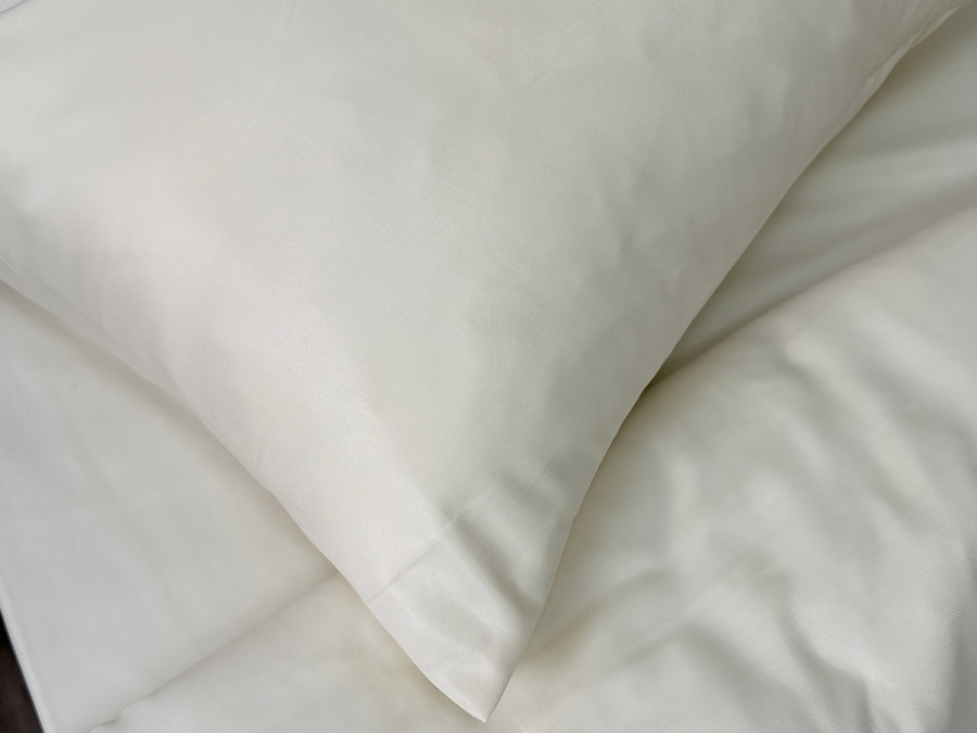 Ecotton Polysatin Double Bedding Set Cream Yellow