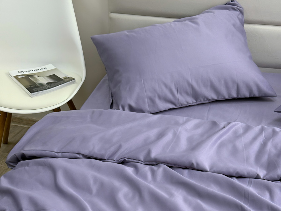 Ecotton bed linen Polysatin One-and-a-half set Dark purple