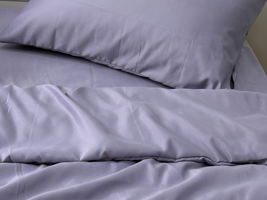 Ecotton bed linen Polysatin One-and-a-half set Dark purple