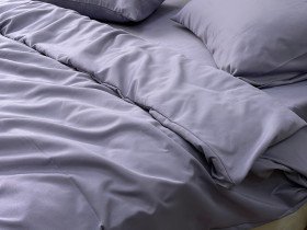Ecotton bed linen Polysatin One-and-a-half set Dark purple