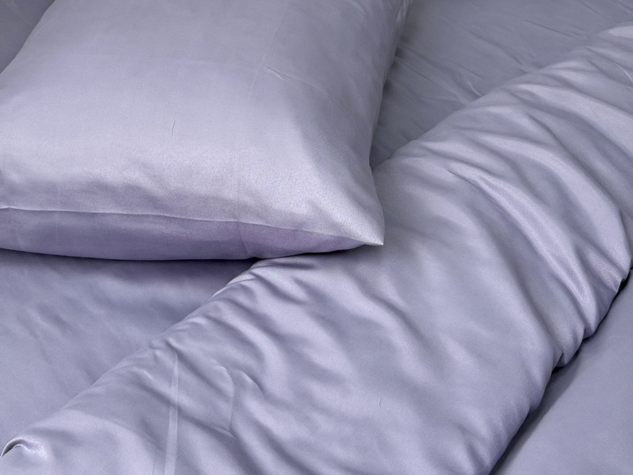 Ecotton bed linen Polysatin One-and-a-half set Dark purple