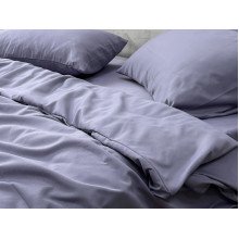 Ecotton Polysatin Bed Linen Double Set Dark Purple