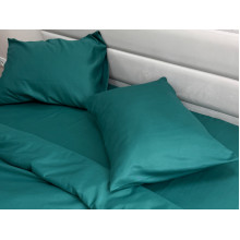 Ecotton bed linen Polysatin One-and-a-half set Dark green