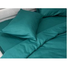 Ecotton bed linen Polysatin One-and-a-half set Dark green