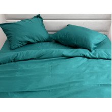 Ecotton bed linen Polysatin One-and-a-half set Dark green