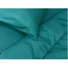 Ecotton bed linen Polysatin One-and-a-half set Dark green