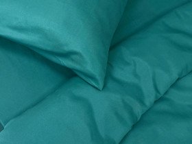 Постельное белье Ecotton Полисатин Полуторный комплект Темно-зеленый