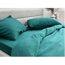 Ecotton bed linen Polysatin One-and-a-half set Dark green