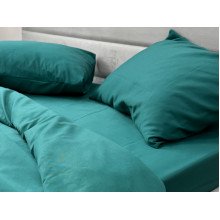 Ecotton bed linen Polysatin One-and-a-half set Dark green