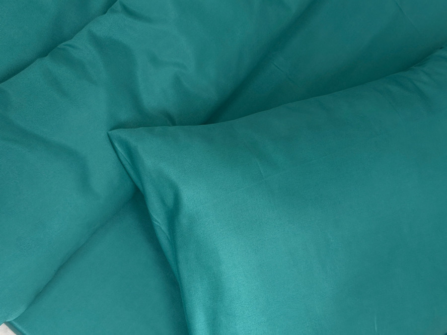Ecotton bed linen Polysatin One-and-a-half set Dark green