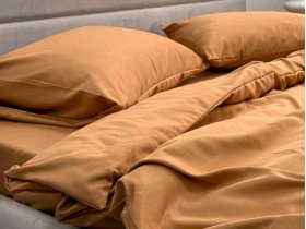 Постельное белье Ecotton Полисатин пододеяльник 210x215 наволочки 50x70 (2 шт.) Оранжевый