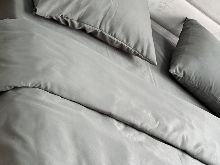 Ecotton bed linen Polysatin One-and-a-half set Dark grey
