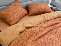 Постельное белье Ecotton Полисатин Евро комплект Оранжевый
