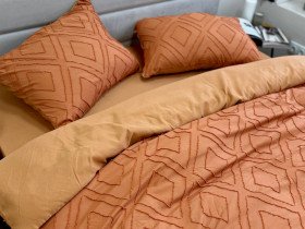 Постельное белье Ecotton Полисатин Евро комплект Оранжевый
