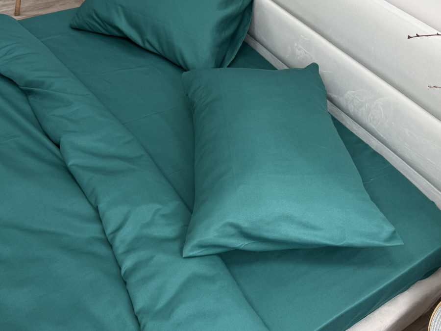 Постельное белье Ecotton Полисатин пододеяльник 210x215 наволочки 50x70 (2 шт.) Зеленый