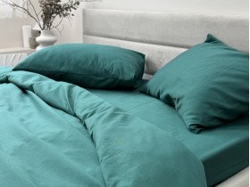 Постельное белье Ecotton Полисатин пододеяльник 210x215 наволочки 50x70 (2 шт.) Зеленый
