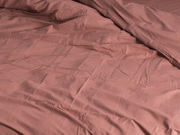 Постельное белье Ecotton Поплин Евро комплект пододеяльник + наволочки 50x70 (2 шт.) Шоколад 890