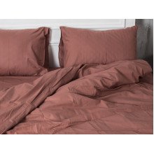 Постільна білизна Ecotton Поплін Євро комплект підковдра + наволочки 50x70 (2 шт.) Шоколад 890