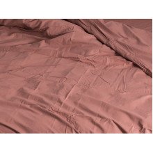 Постільна білизна Ecotton Поплін Євро комплект підковдра + наволочки 50x70 (2 шт.) Шоколад 890