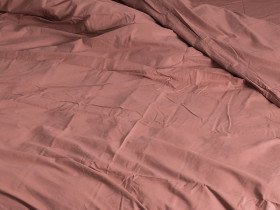 Постільна білизна Ecotton Поплін Євро комплект підковдра + наволочки 50x70 (2 шт.) Шоколад 890