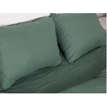 Постельное белье Ecotton Бязь Евро комплект Темно-зеленый 488