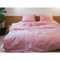 Постельное белье Ecotton Сатин вышивка кант Евро комплект Brindal Rose