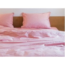 Постельное белье Ecotton Сатин вышивка кант Евро комплект Brindal Rose