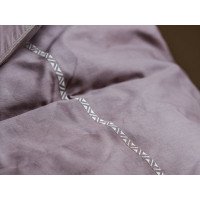 Постельное белье Ecotton Сатин вышивка кант Евро комплект Shifting Sand Stucco