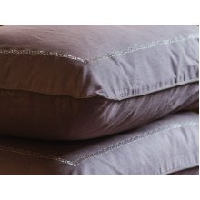 Постільна білизна Ecotton Сатин вишивка кант Євро комплект Shifting Sand Stucco