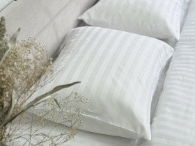 Постільна білизна Ecotton Страйп-сатин Двоспальний комплект