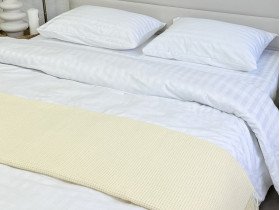 Постільна білизна Ecotton Страйп-сатин Сімейний комплект дві підковдри + наволочки 50x70 (2 шт.)