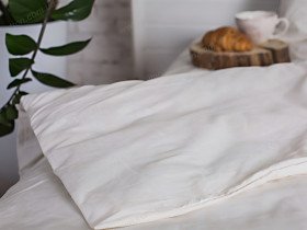 Постільна білизна Ecotton Твіл-сатин Сімейний комплект дві підковдри Білий 20-0709