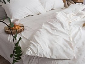 Постельное белье Ecotton Твил-сатин Полуторный комплект Белый 20-0709