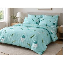 Bedding Set Ecotton Twill Satin Family Set Two Duvet Covers 148 A