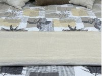 Постельное белье Ecotton Фланель Семейный комплект два пододеяльника Листья на бежевом 2125314