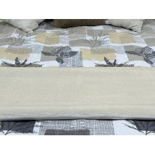 Постельное белье Ecotton Фланель Полуторный комплект Листья на бежевом 2125314