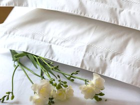 Постільна білизна Перкаль вишивка вушка Євро комплект