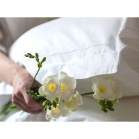Постільна білизна Перкаль вишивка вушка Євро комплект