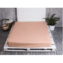 Простирадло на резинці 200x200 Ecotton Бязь Кава 603