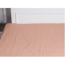 Простирадло на резинці 200x200 Ecotton Бязь Кава 603