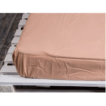 Простирадло на резинці 200x200 Ecotton Бязь Кава 603
