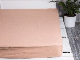 Простирадло на резинці 200x200 Ecotton Бязь Кава 603