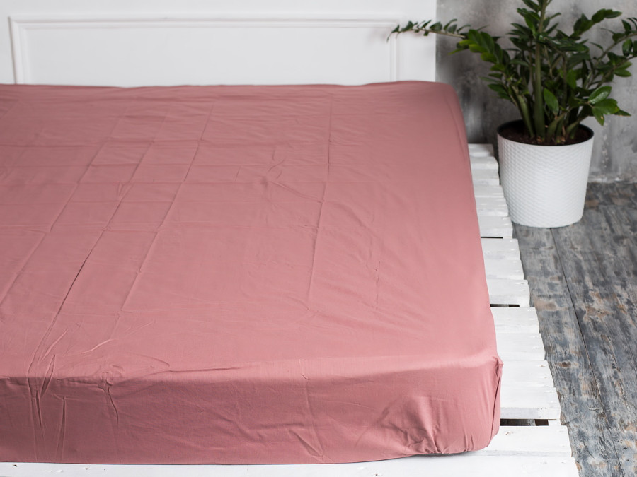 Простирадло на резинці 200x200 Ecotton Бязь Мокко 871